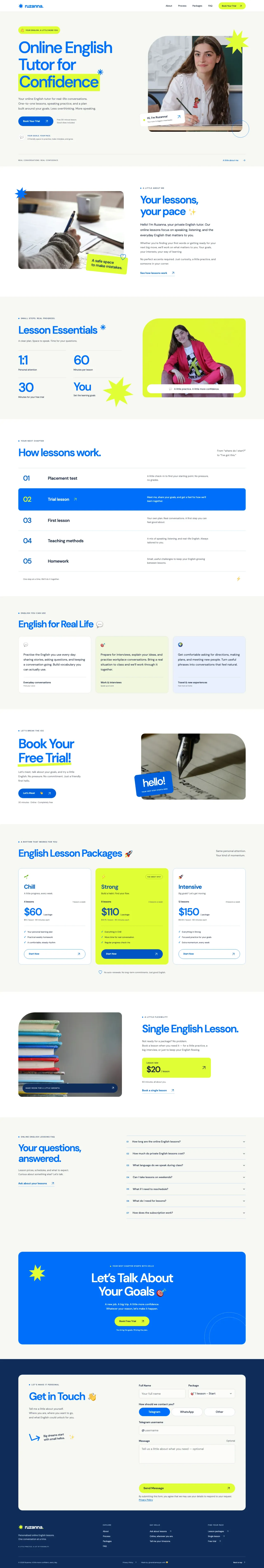 Full-page archive of the Learn with Ruzanna website, including its public content and navigation.